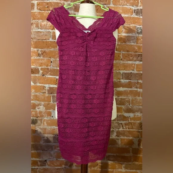 Charlotte Russe Dresses | Charlotte Russe Fuchsia Lace Mini Dress | Color: Red | Size: M | Textile_Utopia's Closet